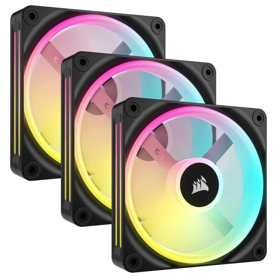 Ventilátorok, Hűtők, Előlapi panelek Corsair iCUE LINK QX120 RGB 120mm PWM PC Fans Starter Kit with iCUE LINK System Hub