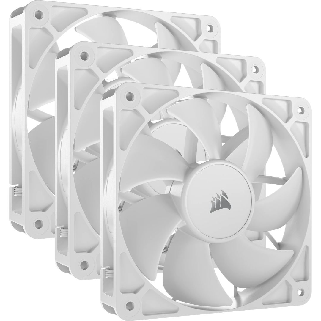 Ventilátorok, Hűtők, Előlapi panelek Corsair RS120 120mm PWM Fan (3-pack) White