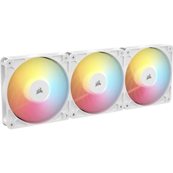 Ventilátorok, Hűtők, Előlapi panelek Corsair RS120 Reverse ARGB 120mm PWM Fan (3-pack) White