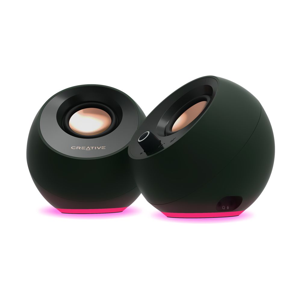 Hangszóró Creative Pebble Pro Minimalistic 2.0 USB-C Speakers with Bluetooth RGB Black