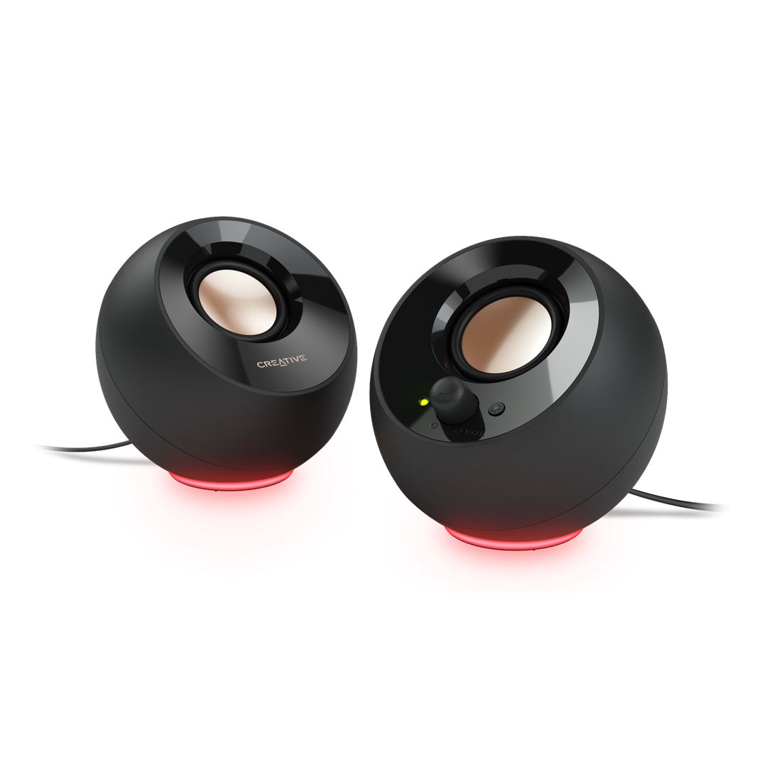 Hangszóró Creative Pebble SE 2.0 USB-C Powered PC Speakers with RGB Lighting Black