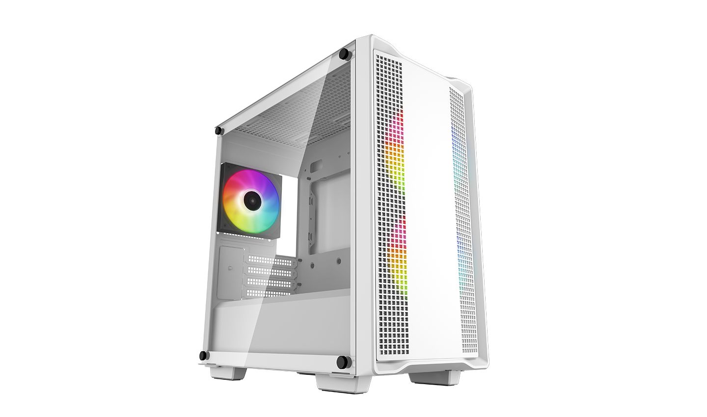 Ház DeepCool CC360 WH ARGB Tempered Glass White