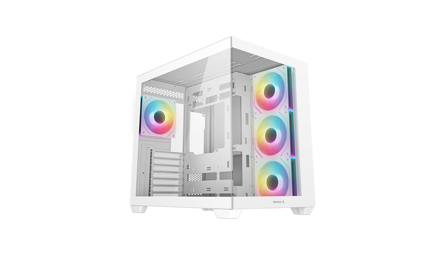 Ház DeepCool CG530 F4 Tempered Glass White