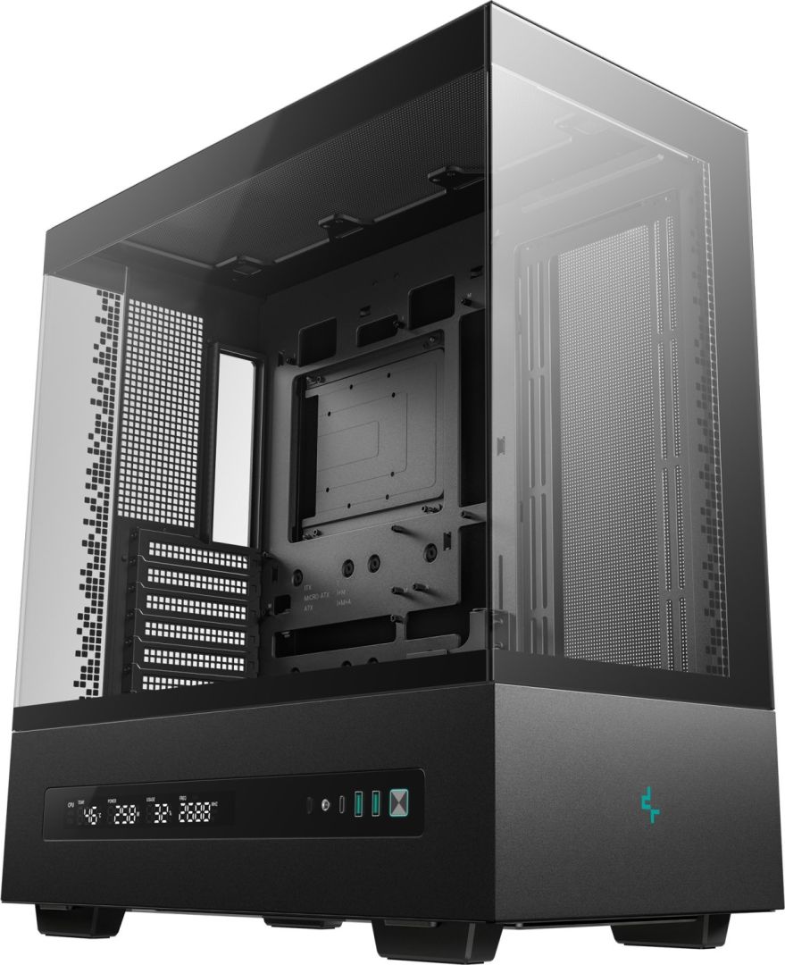 Ház DeepCool CH690 Digital Tempered Glass Black