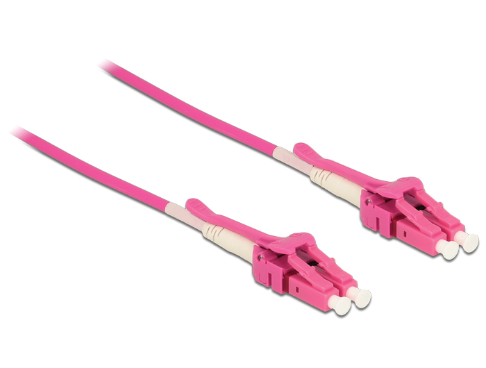 Hálózati kábelek DeLock Cable Optical Fibre LC > LC Multimode OM4 Uniboot 3m