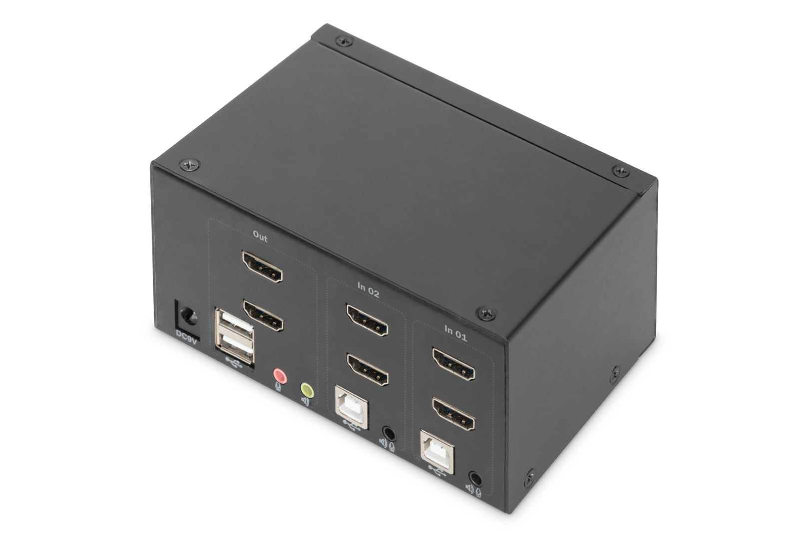 Switch Digitus KVM Switch, 2 Port, Dual Display, 4K, HDMI