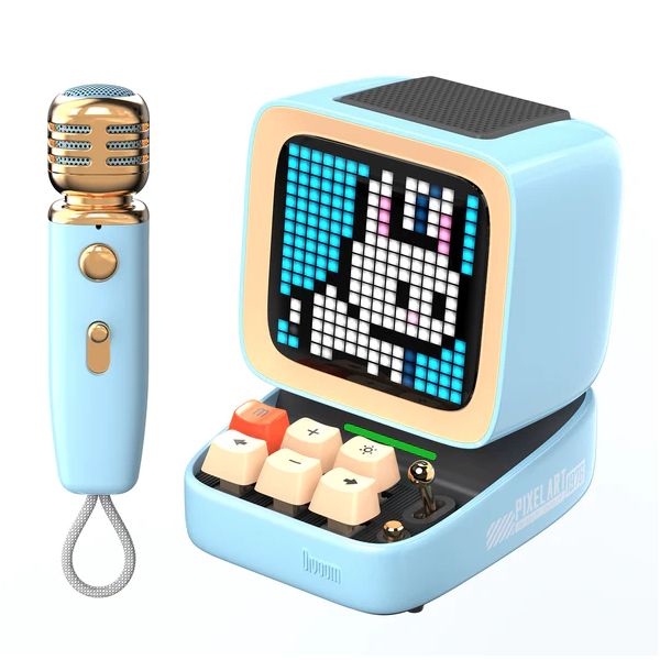 Hangszóró Divoom Ditoo Mic Bluetooth Speaker Blue