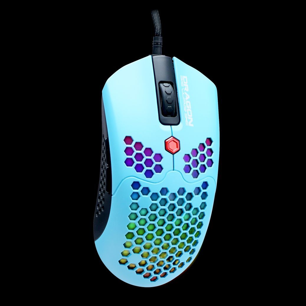 Egér Dragon War Phoenix Honeycomb Gamer mouse Blue