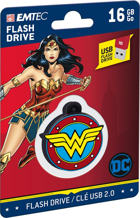 USB Flash RAM Emtec 16GB DC Wonder Woman USB2.0 Black