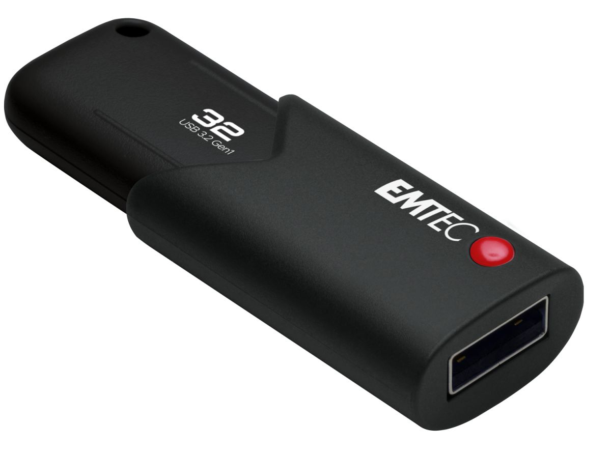 USB Flash RAM Emtec 32GB B120 Click Secure USB3.2 Black