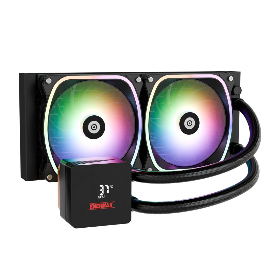 Ventilátorok, Hűtők, Előlapi panelek Enermax Aquafusion II 240 RGB CPU Cooler