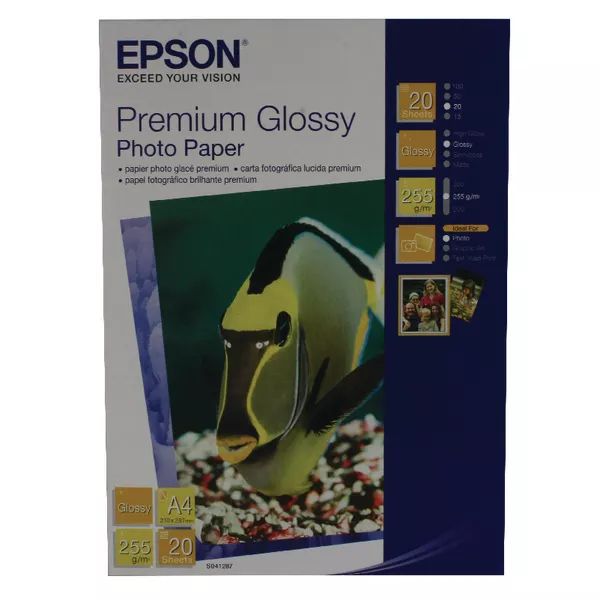 Fotópapír Epson Premium Glossy 255g A4 20db Fényes Fotópapír