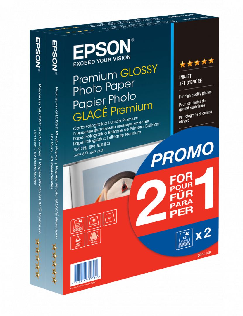 Fotópapír Epson Premium 255g 10x15cm 80db Fényes Fotópapír Fotópapír Epson Premium 255g 10x15cm 80db Fényes Fotópapír