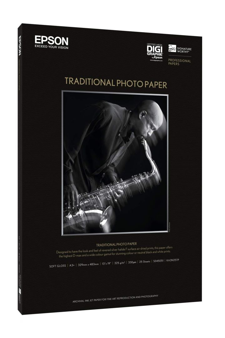 Fotópapír Epson Traditional Photo Paper 330g A3+ 25db Fotópapír