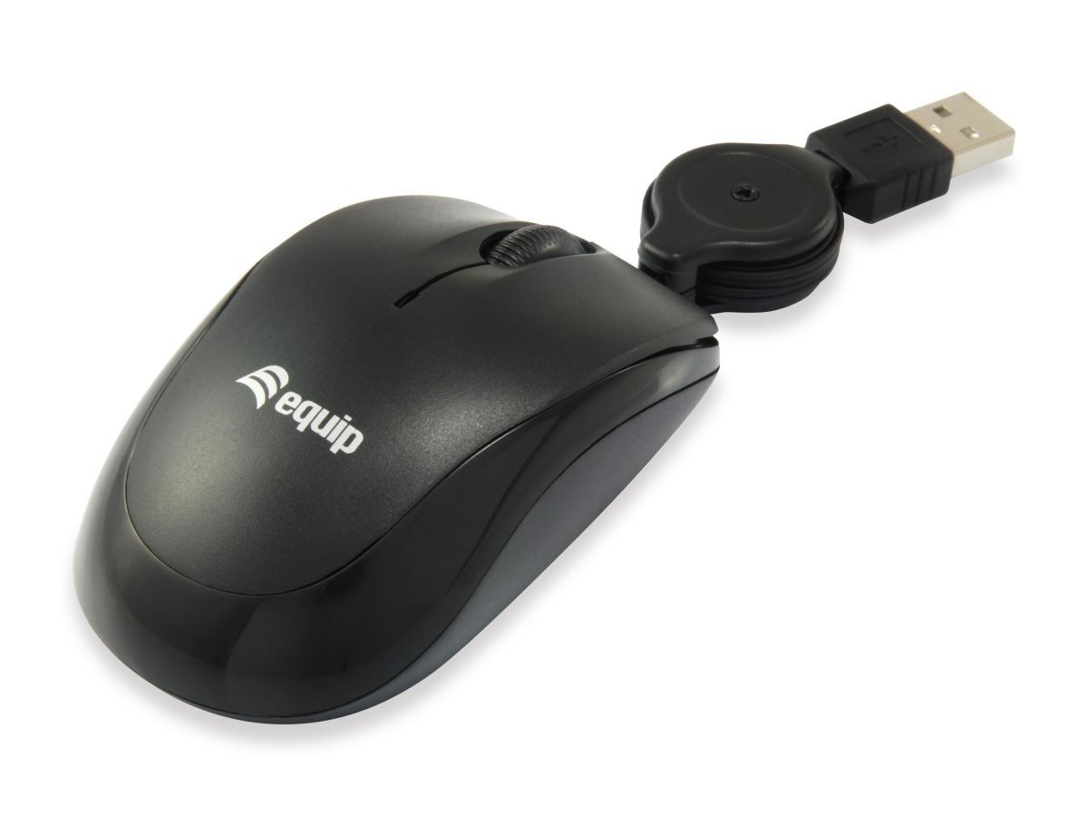 Egér EQuip Optical Travel Mouse Black