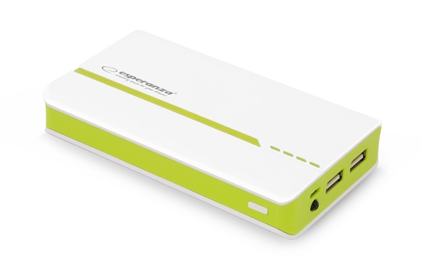 Powerbank Esperanza Atom 11000mAh PowerBank White/Green Powerbank Esperanza Atom 11000mAh PowerBank White/Green