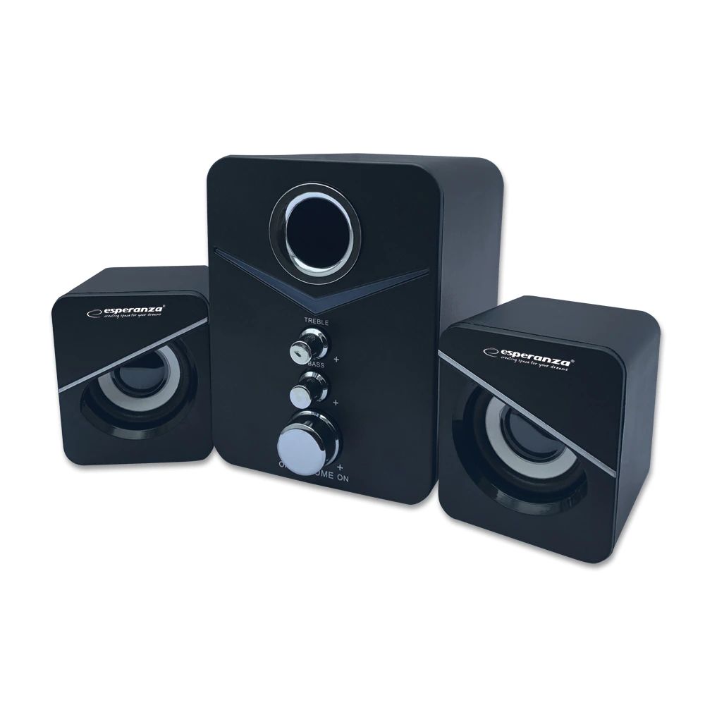 Hangszóró Esperanza Cancan USB 2.1 Speakers Black