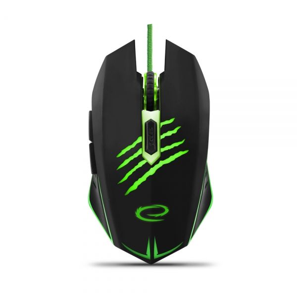 Egér Esperanza MX209 Claw Wired mouse Black/Green
