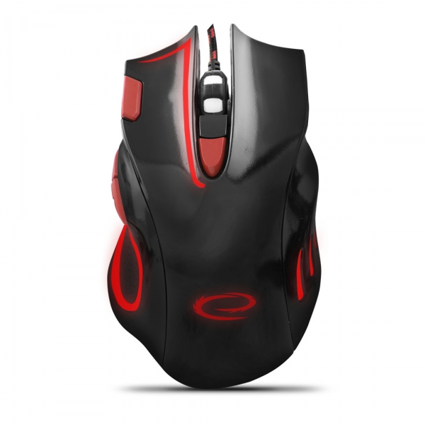 Egér Esperanza MX401 HAWK Gaming Black/Red