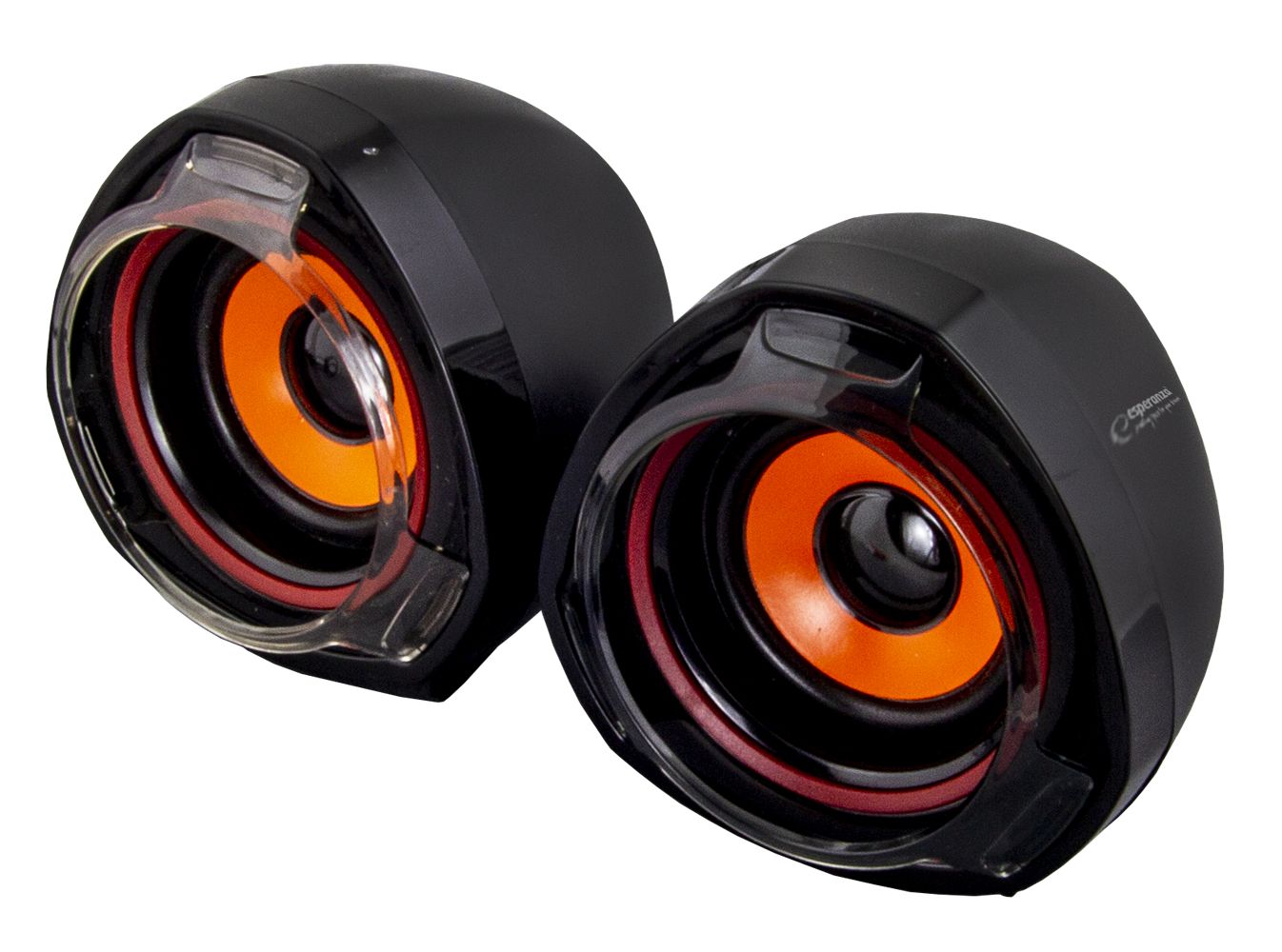 Hangszóró Esperanza Rumba USB Stereo Speakers Black/Orange