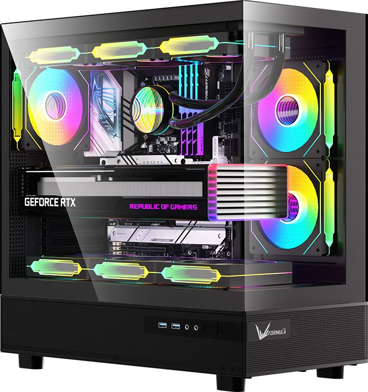 Ház Formula Crystal Z8 Tempered Glass Black