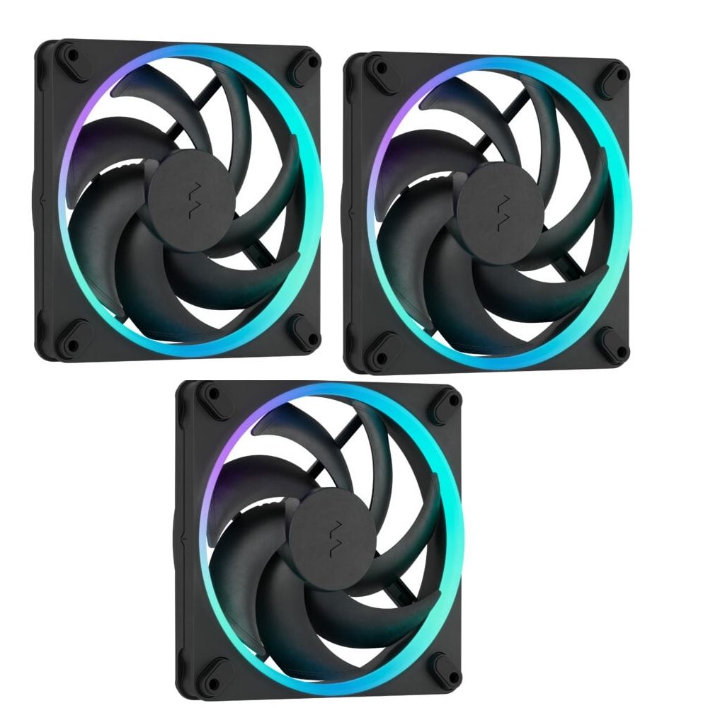 Ventilátorok, Hűtők, Előlapi panelek Fractal Design Momentum 14 RGB Black (3-pack)