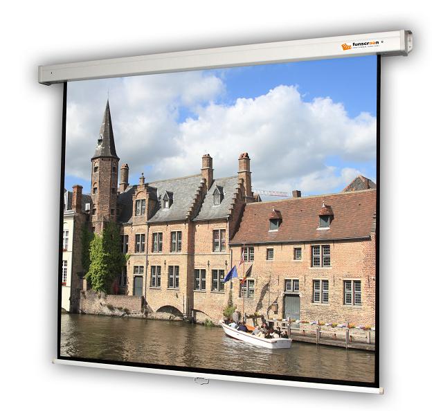 Vetítővászon Funscreen Matt White Tripod 125x125 cm Format 1:1 + Tok Black