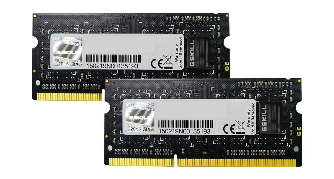 Memória (notebook) G.SKILL 16GB DDR3 1333MHz Kit(2x8GB) SODIMM Standard Black