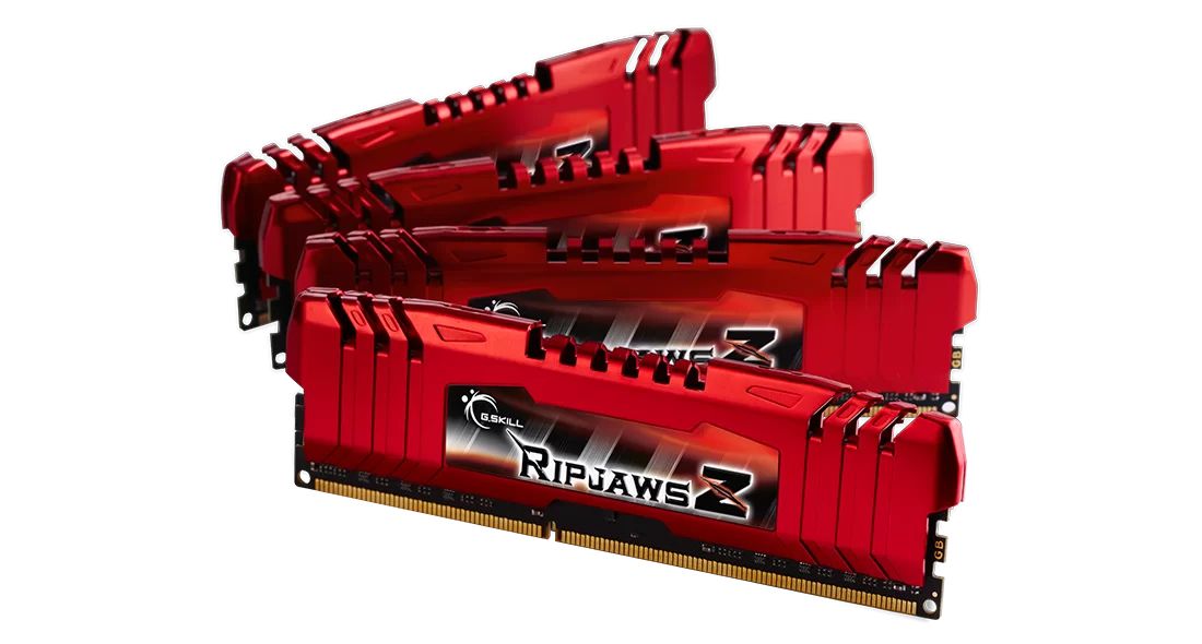 Memória G.SKILL 32GB DDR3 1600MHz Kit(4x8GB) RipjawsZ Red
