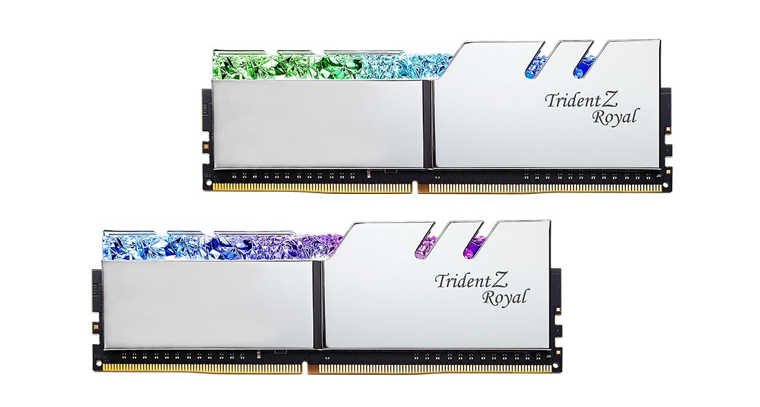 Memória G.SKILL 32GB DDR4 3600MHz Kit(2x16GB) Trident Z Royal Silver