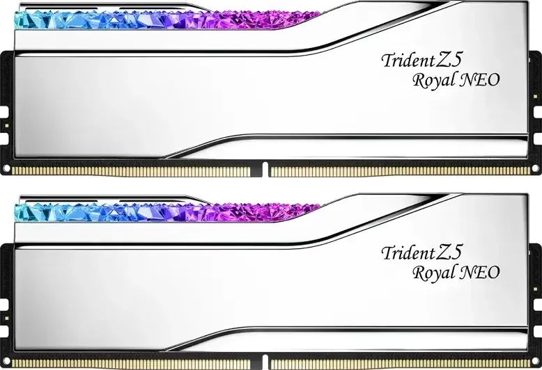 Memória G.SKILL 32GB DDR5 6400MHz Kit(2x16GB) Trident Z5 Royal Neo RGB Silver