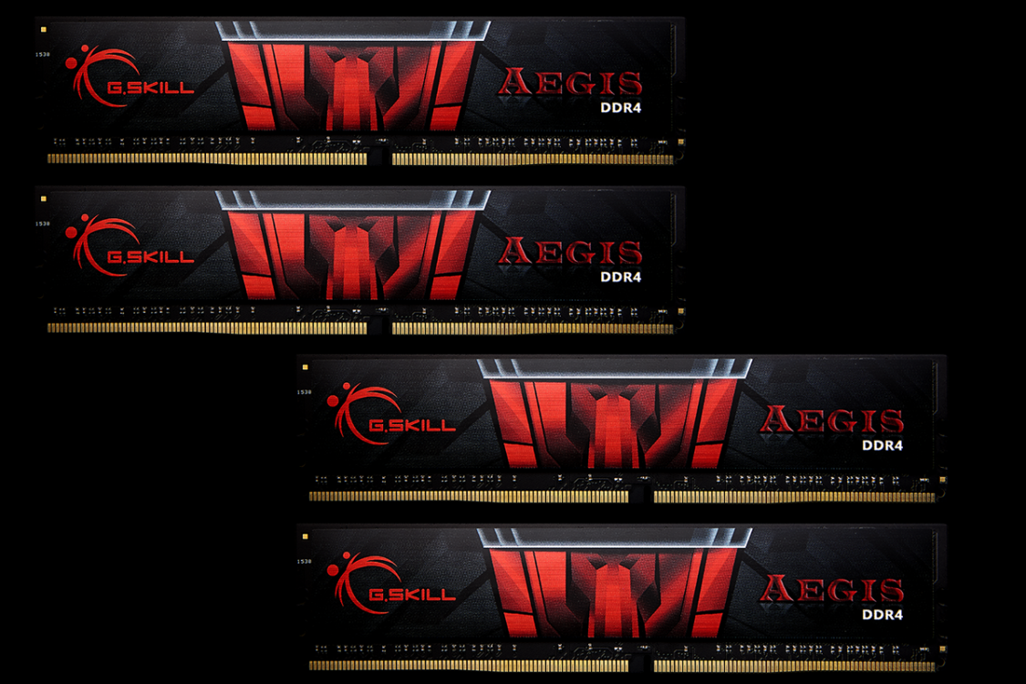 Memória G.SKILL 64GB DDR4 3200MHz Kit(4x16GB) Aegis Black