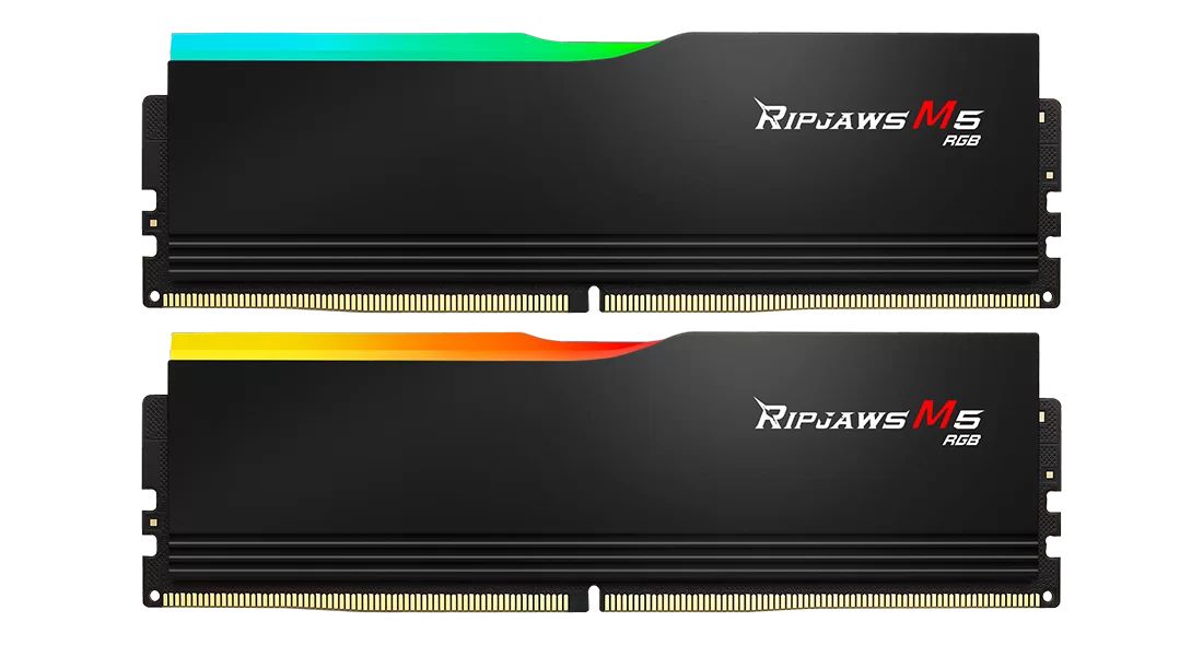 Memória G.SKILL 64GB DDR5 6000MHz Kit(2x32GB) Ripjaws M5 RGB Black