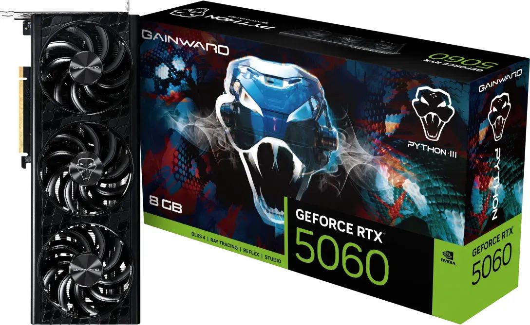 Videókártya Gainward GeForce RTX5060 8GB DDR7 Python III