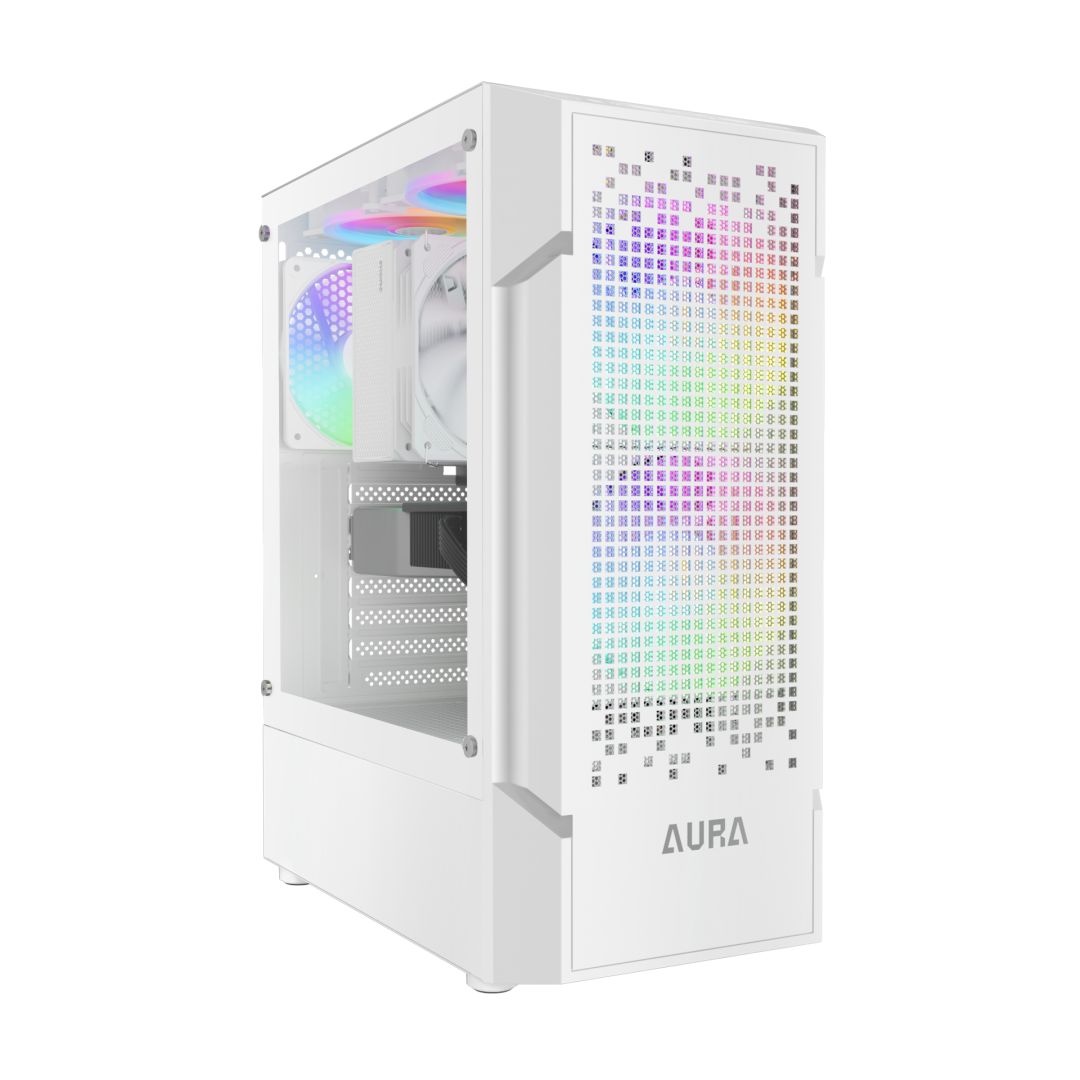 Ház Gamdias Aura GC7 ARGB Tempered Glass White