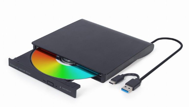 Optikai Meghajtó Gembird DVD-USB-031 Slim DVD-Writer Black BOX
