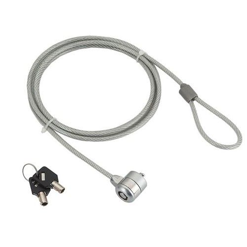 Notebook kiegészítő Gembird LK-K-01 Cable lock for notebooks key lock 1,8m Grey
