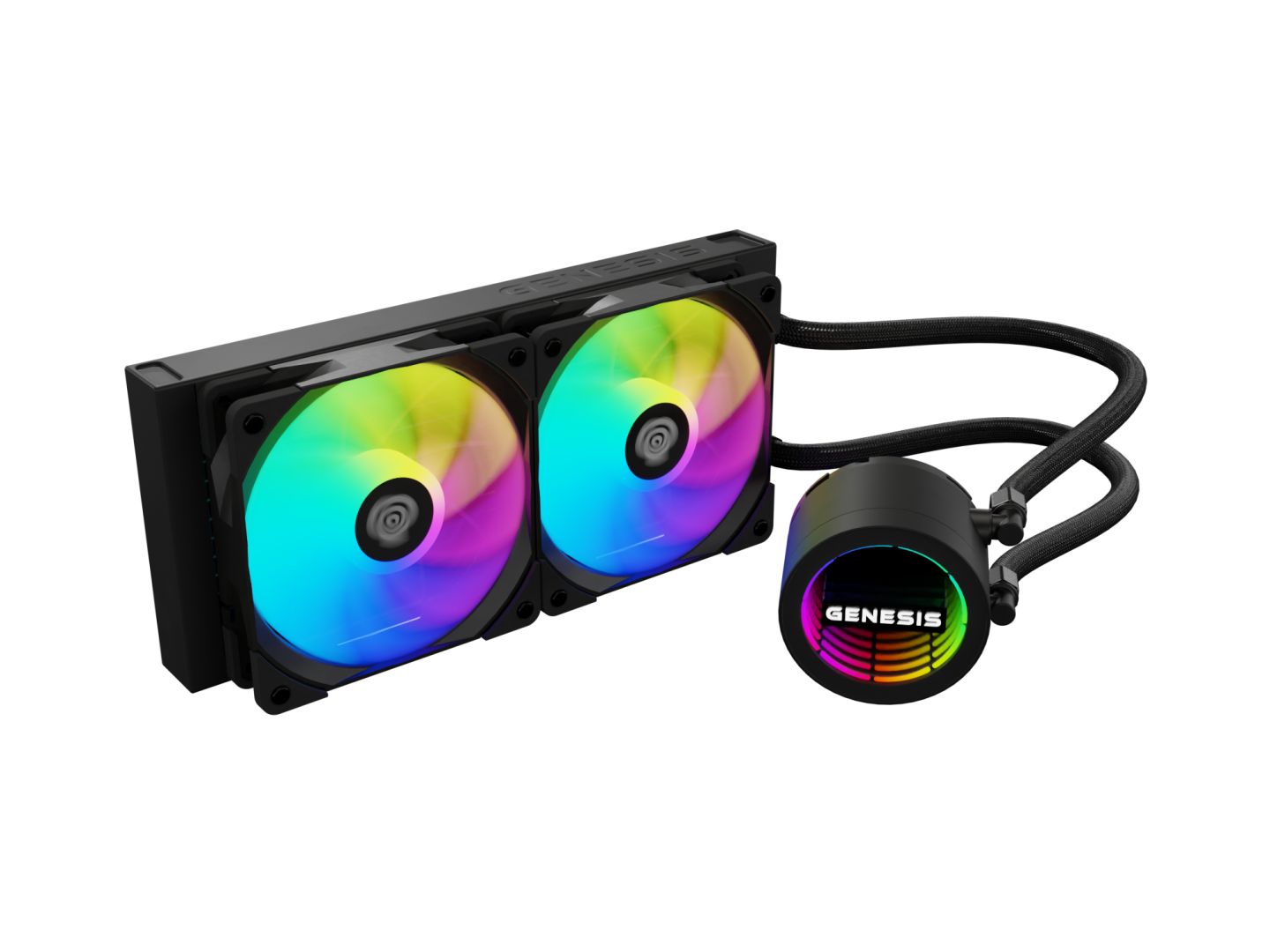 Ventilátorok, Hűtők, Előlapi panelek Genesis Hydria 240 ARGB Black