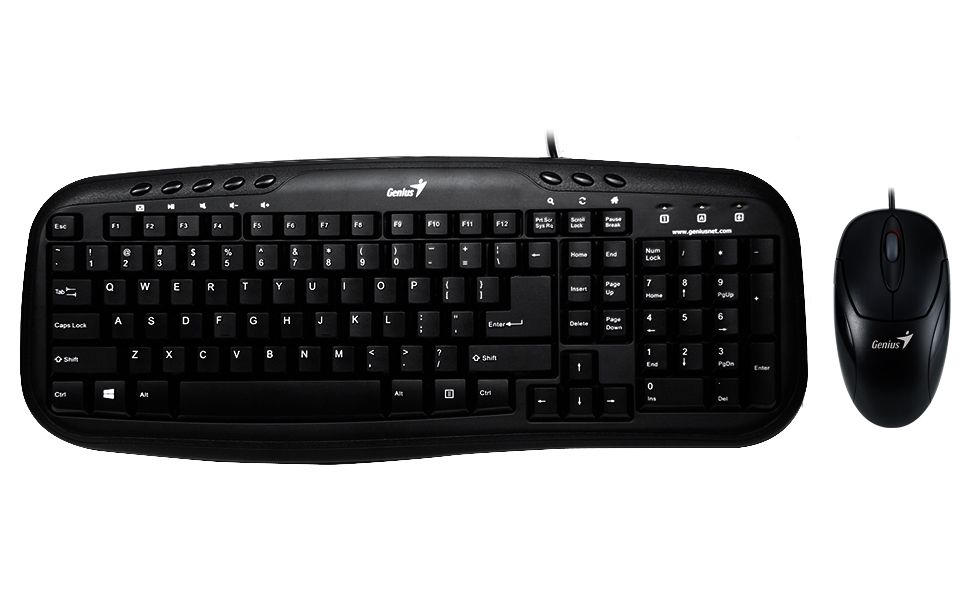 Billentyűzet + egér Genius KM-200 USB Black HU