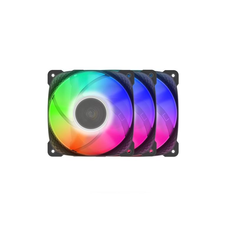 Ventilátorok, Hűtők, Előlapi panelek Geometric Future Super Squama 3805 Triple Pack Black