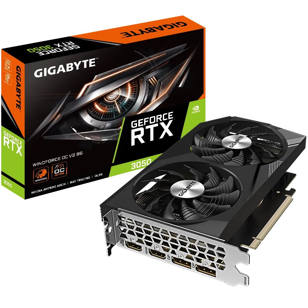 Videókártya Gigabyte RTX3050 WINDFORCE OC V2 8G