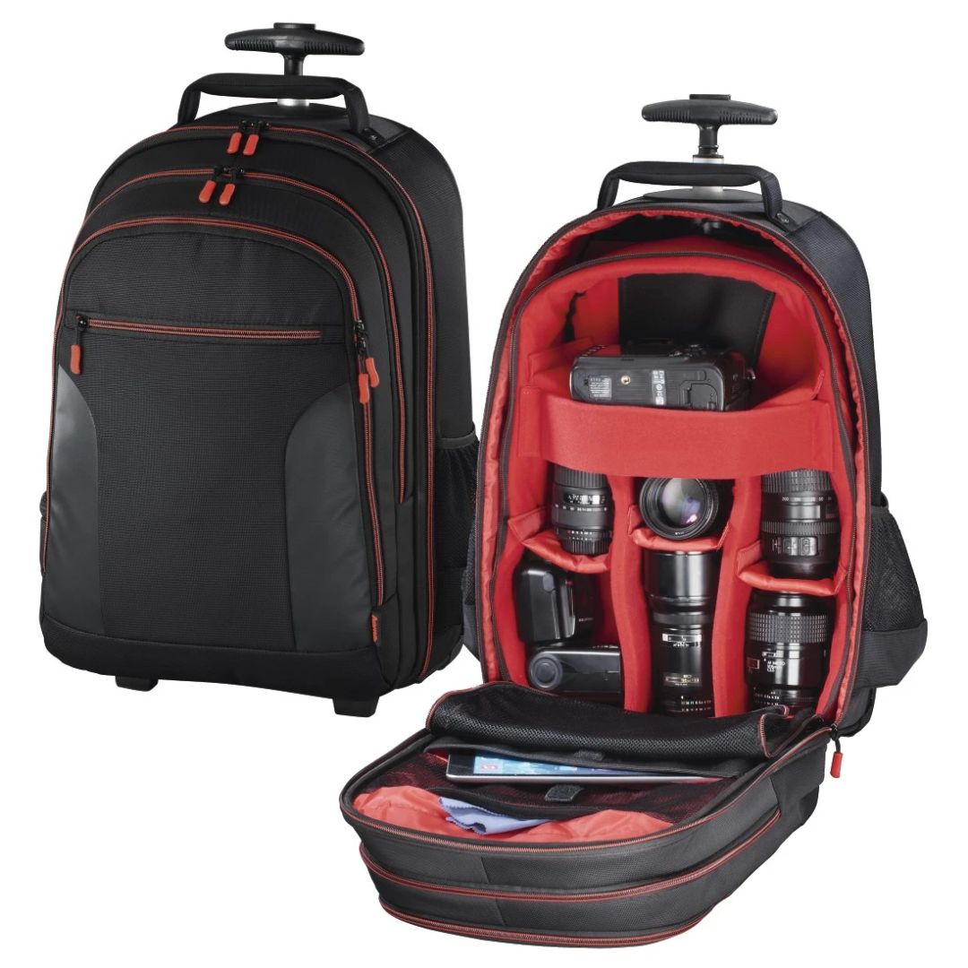 Táska, tok Hama Miami 200 III Camera Trolley Black/Red