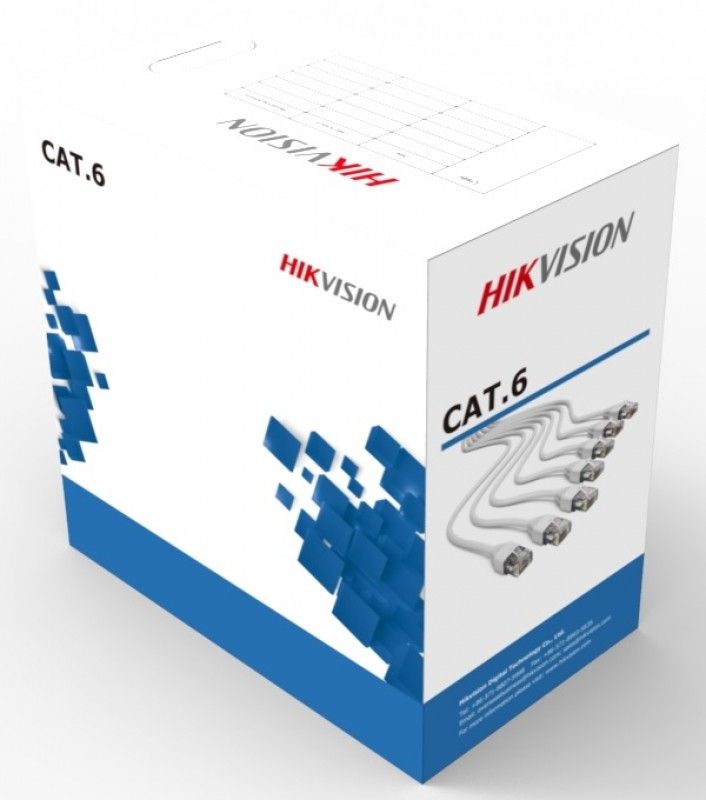 Hálózati kábelek Hikvision CAT6 U-UTP Installation cable 305m White