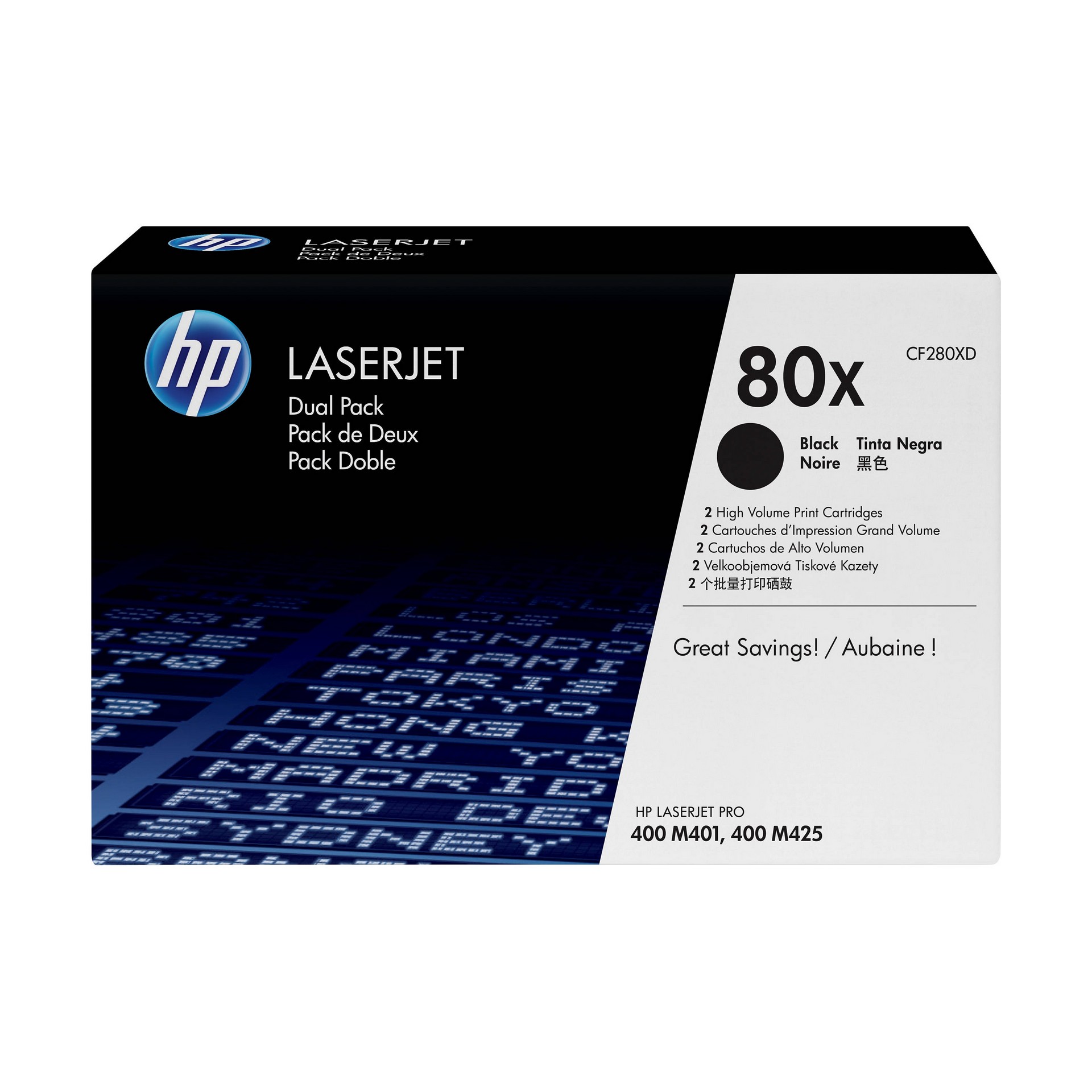Toner HP CF280XD (80X) 2-pack Black toner