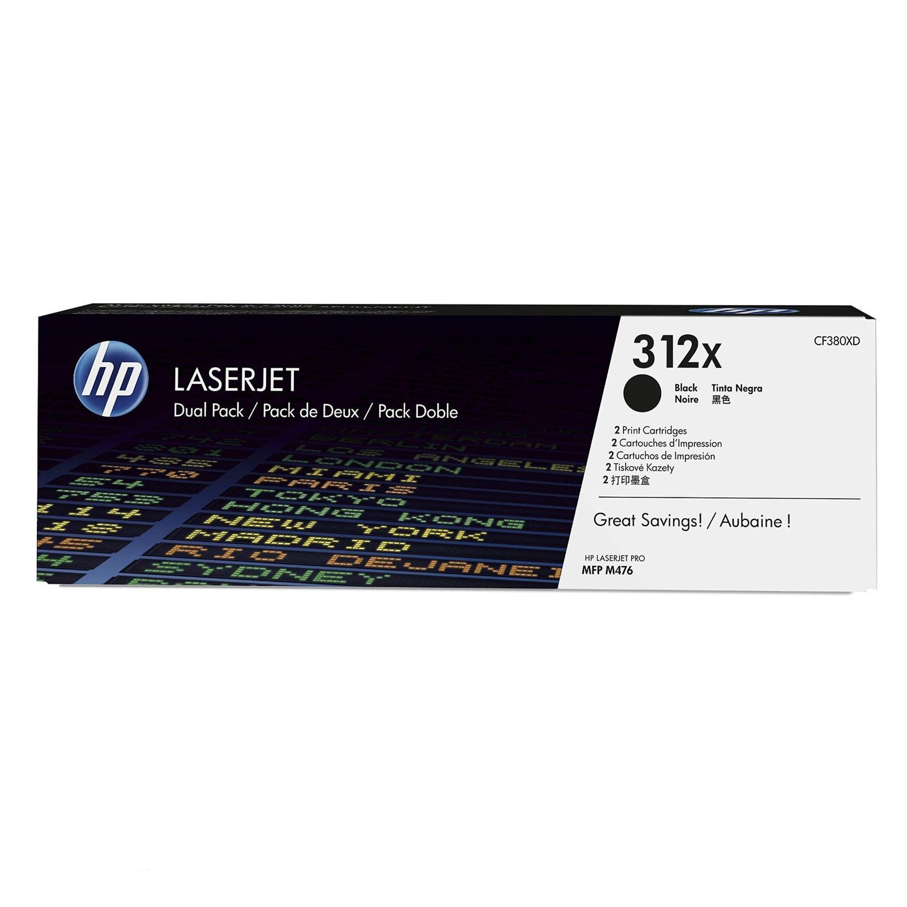 Toner HP CF380XD (312X) 2-pack Black toner