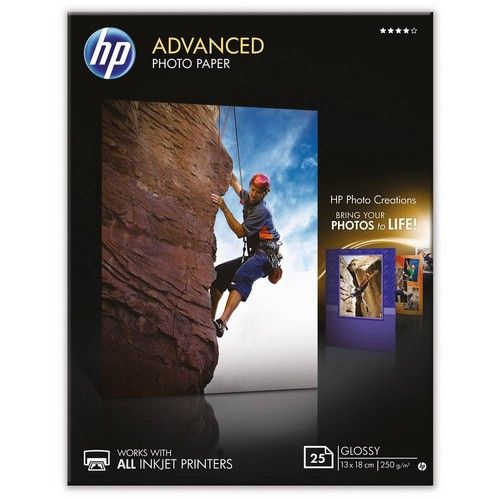 Fotópapír HP Advanced 250g 13x15cm 25db Fényes Fotópapír