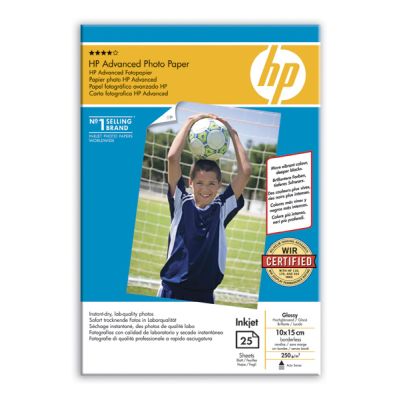 Fotópapír HP Advanced 250g 10x15cm 25db Fényes Fotópapír