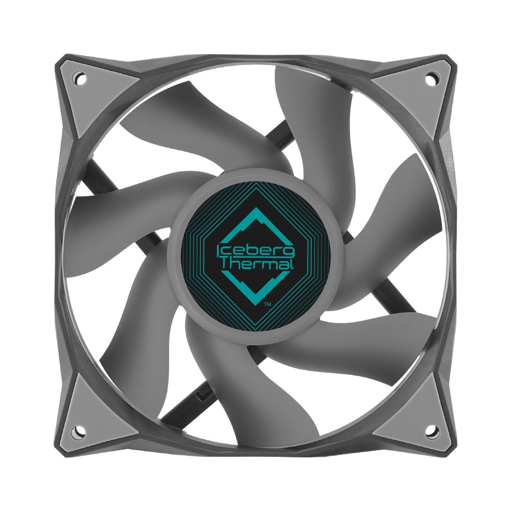Ventilátorok, Hűtők, Előlapi panelek Iceberg Thermal IceGale 120mm Grey