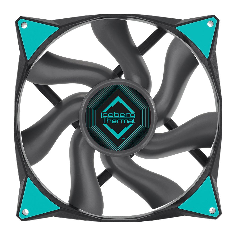 Ventilátorok, Hűtők, Előlapi panelek Iceberg Thermal IceGale 140mm Black