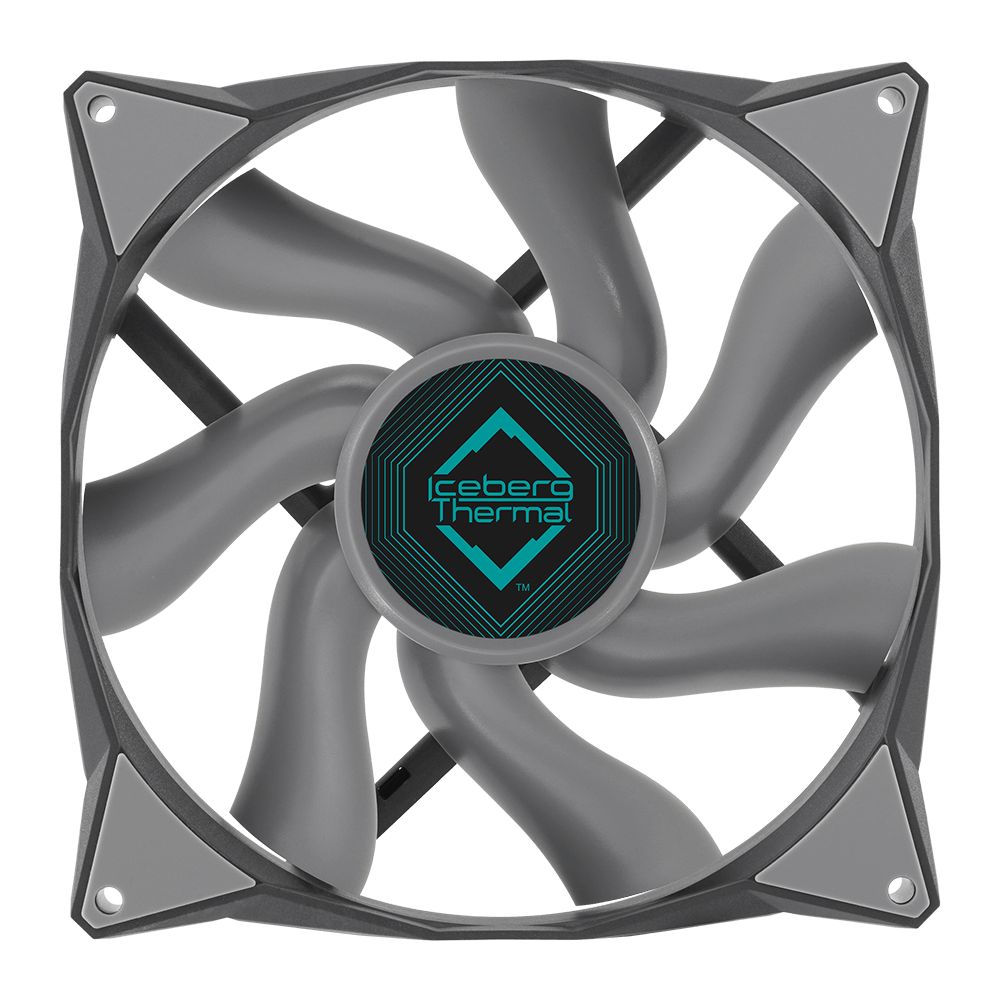Ventilátorok, Hűtők, Előlapi panelek Iceberg Thermal IceGale 140mm Grey